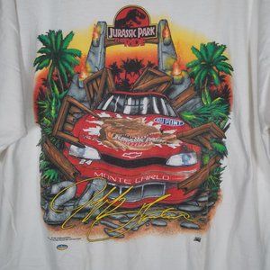 Vintage 1997 Jeff Gordon Jurassic Park & NASCAR T Shirt Size XXL